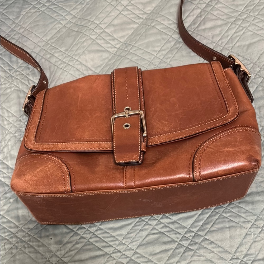 Coach Brown Leather Crossbody Bag
